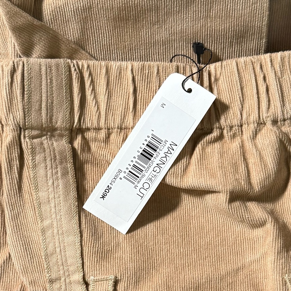 NWT Making the Cut Standard Deconstructed Corduroy Corset Top Halter